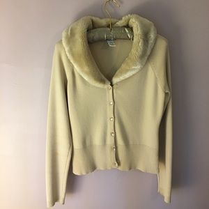 Sweater with Faux Fur Collar